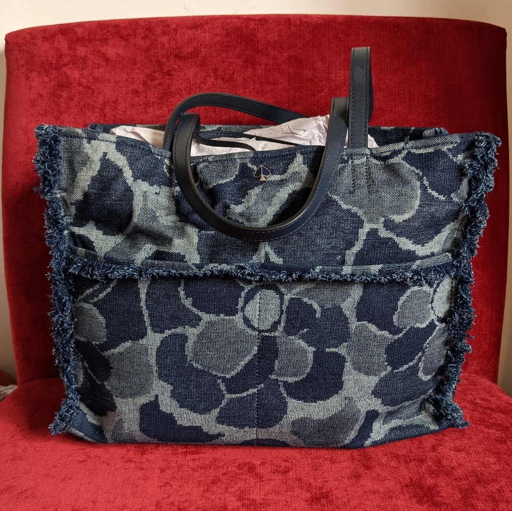 Kate Spade Sam Denim Tote - EUC